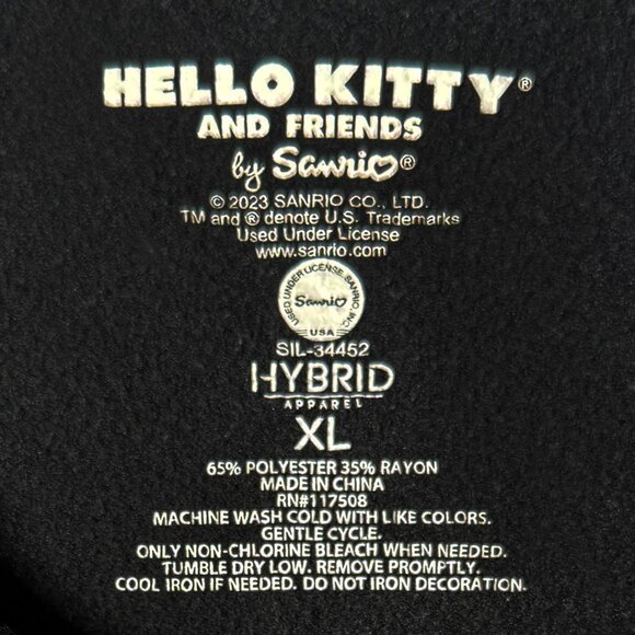 NWOT SANRIO HELLO KITTY & FRIENDS BLACK SWEATSHIRT TOP KAWAII LIFE CUTE COZY XL - Picture 6 of 7
